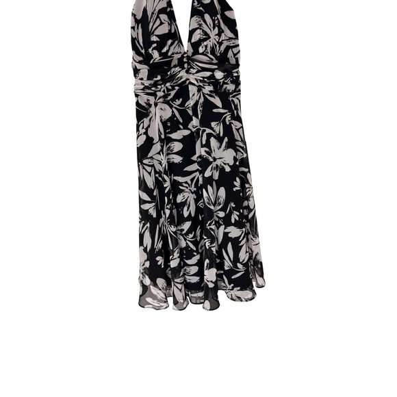 White House Black Market Dress Floral Halter Midi Dress Button Dainty Size 4 - Picture 3 of 11